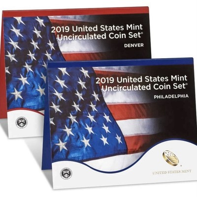 2019 US Mint Uncirculated Coin Set - 20 Coins in US Mint Brown Box 19RJ