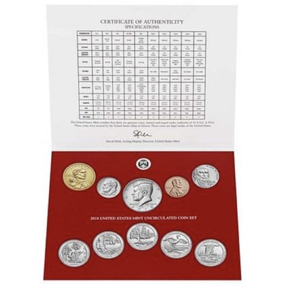 2019 US Mint Uncirculated Coin Set - 20 Coins in US Mint Brown Box 19RJ