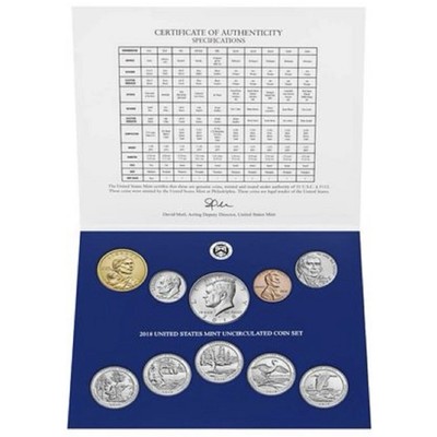 2019 US Mint Uncirculated Coin Set - 20 Coins in US Mint Brown Box 19RJ