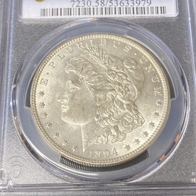 1894-O Morgan Dollar PCGS AU58 One Dollar $1 Silver Brilliant Shine!