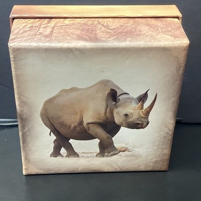 2014 Niue Silver Coin Endangered Animal Species - Black Rhinoceros - Swarovski