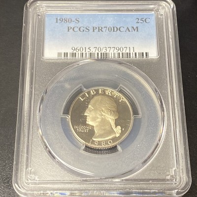 1980-S Washington Quarter Proof PCGS 25c PR70 DCAM Deep Cameo