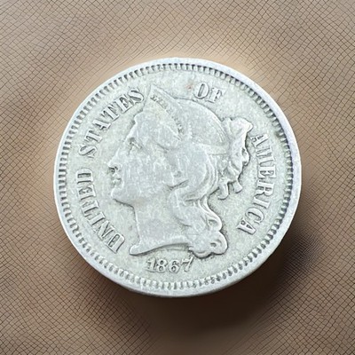 1867 3 Cent Nickel Piece A1364