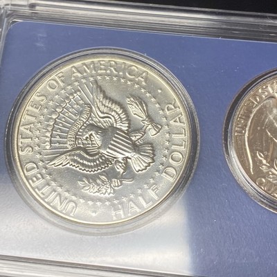 1966 US Special Mint Set SMS 5 Coins with 40% Silver Kennedy Half Dollar and Box