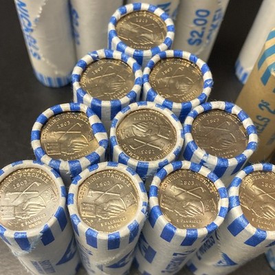 Lot of 22 Rolls - 2004, 2005, 2006 P & D Westward Journey Nickels BU Bankrolls