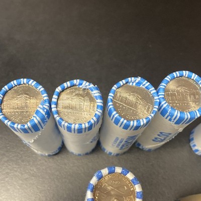 Lot of 22 Rolls - 2004, 2005, 2006 P & D Westward Journey Nickels BU Bankrolls