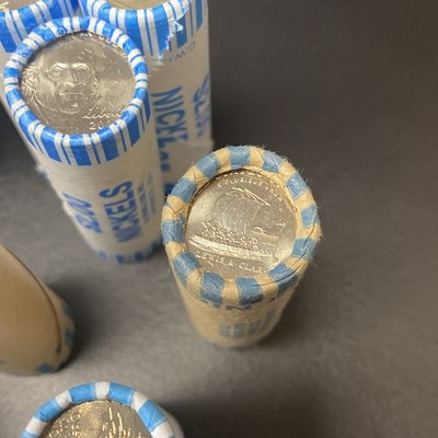 Lot of 22 Rolls - 2004, 2005, 2006 P & D Westward Journey Nickels BU Bankrolls