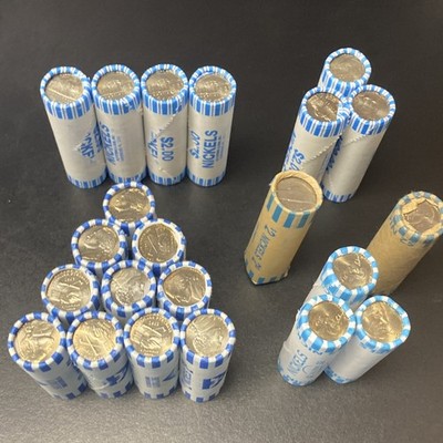 Lot of 22 Rolls - 2004, 2005, 2006 P & D Westward Journey Nickels BU Bankrolls