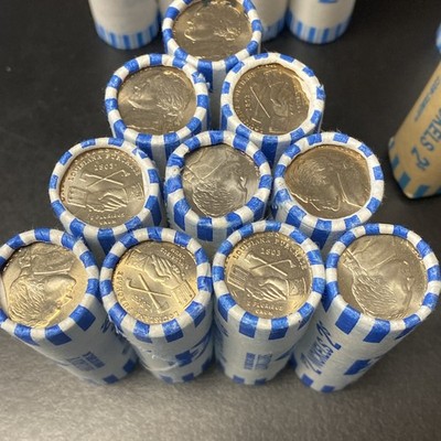 Lot of 22 Rolls - 2004, 2005, 2006 P & D Westward Journey Nickels BU Bankrolls