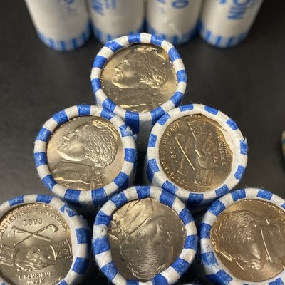 Lot of 22 Rolls - 2004, 2005, 2006 P & D Westward Journey Nickels BU Bankrolls