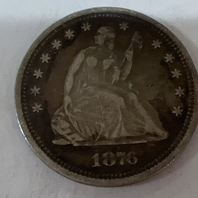1876-S SEATED LIBERTY QUARTER.  *7117