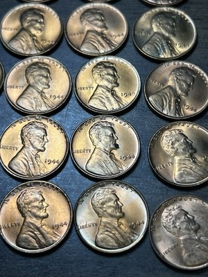 1944 1C RD Lincoln Cent