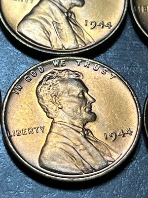 1944 1C RD Lincoln Cent