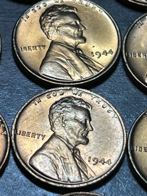 1944 1C RD Lincoln Cent