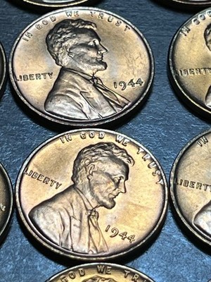 1944 1C RD Lincoln Cent