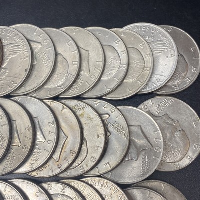 (40 Coins) IKE Eisenhower 1971-1978 One Dollar BULK LOT $1 Clad Fine-Unc Mixed