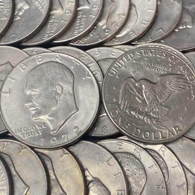 (40 Coins) IKE Eisenhower 1971-1978 One Dollar BULK LOT $1 Clad Fine-Unc Mixed
