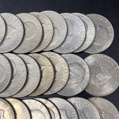 (40 Coins) IKE Eisenhower Bicentennial 1976 One Dollar BULK LOT $1 Clad Fine-Unc