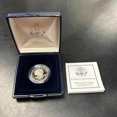 1999-P Proof Susan B Anthony Dollar - SBA w/ Box & COA
