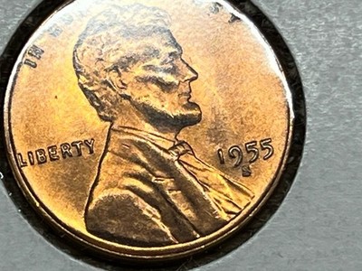 1955s Lincoln  Cent, Very Nice Coin, 1962d.   5 Coins