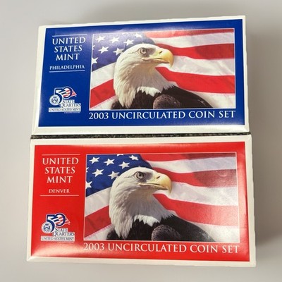 2003 US Mint Set 20 Coin Uncirculated Set Complete Philadelphia & Denver W/ OGP