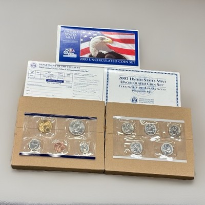 2003 US Mint Set 20 Coin Uncirculated Set Complete Philadelphia & Denver W/ OGP