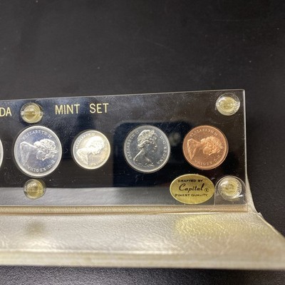 1965 Canada 6 Coin Royal Canadian Mint Proof Like Set 1.11 oz Silver Acrylic