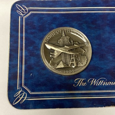 Set Of 2 - Wittnauer Mint Kennedy Inauguration & Jets Sterling Silver Medals 2oz