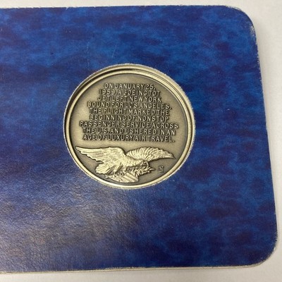 Set Of 2 - Wittnauer Mint Kennedy Inauguration & Jets Sterling Silver Medals 2oz