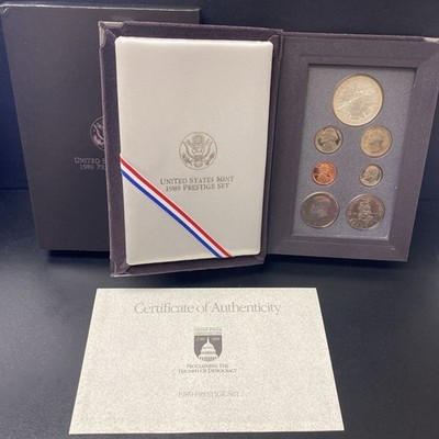 1989 PRESTIGE Proof Set. U.S. Mint Made. Complete & Original w/Box and COA OGP