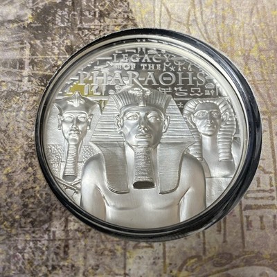 2022 Legacy of The Pharaohs 1 Oz Silver Coin $5 Cook Islands Ultra High Relief