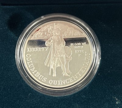 1992 Columbus Quincentenary Commemorative Two-Coin Proof Set OGP & COA