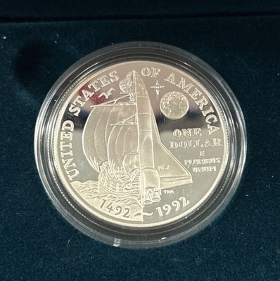 1992 Columbus Quincentenary Commemorative Two-Coin Proof Set OGP & COA