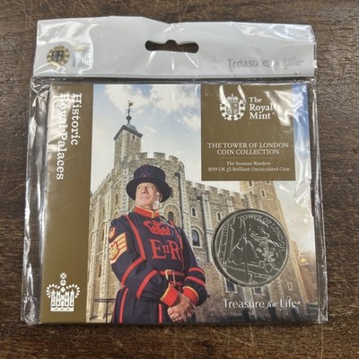 2019 Royal Mint Tower Of London, The Yeoman Warders £5 Five Pound BU Coin Pack