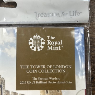 2019 Royal Mint Tower Of London, The Yeoman Warders £5 Five Pound BU Coin Pack