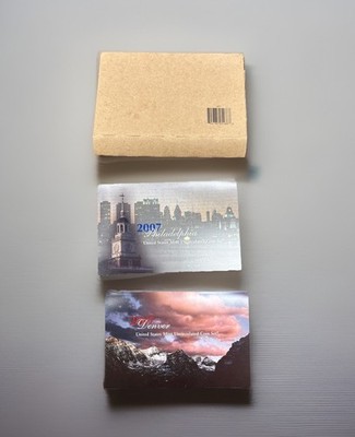 2007 US Mint D&P Uncirculated Set 10 Gold Dollars, 10 State Quarters OGP+COA