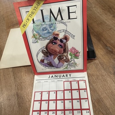 RARE Vintage 1981 Muppets MISS PIGGY Cover Girl Fantasy Calendar & Folder Cover