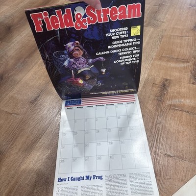 RARE Vintage 1981 Muppets MISS PIGGY Cover Girl Fantasy Calendar & Folder Cover